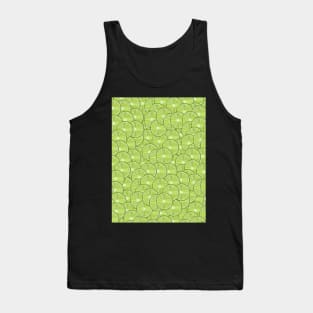 All Over Green Lime Citrus Slice Pattern Tank Top